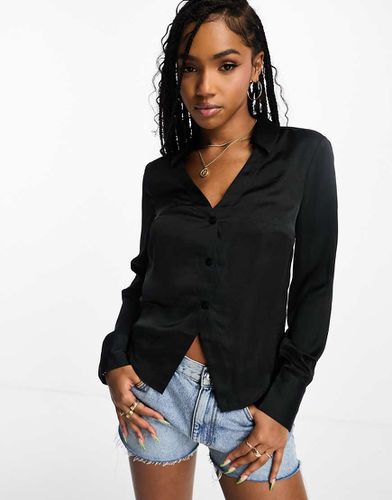 Monki - Chemise texturée - Noir - Monki - Modalova