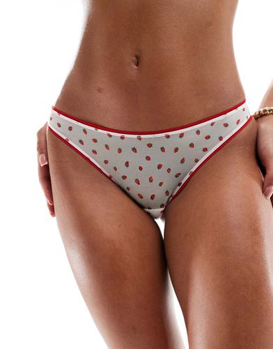 Culotte à imprimé petites fraises - Rouge/blanc - Monki - Modalova