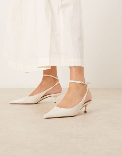 Chaussures  petit talon et bride sur la cheville - Ivoire - Mango - Modalova