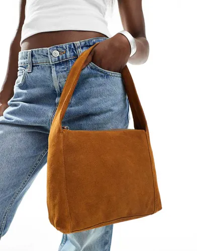 Sac porté épaule en daim - Mango - Modalova