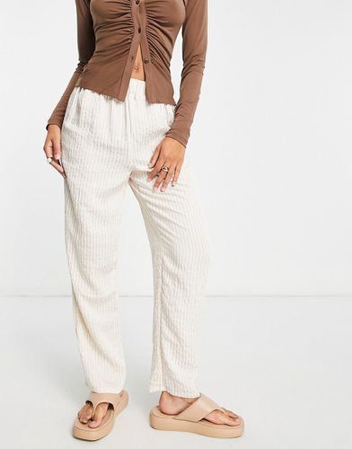 Pantalon d'ensemble de pyjama à rayures - Beige - Mango - Modalova