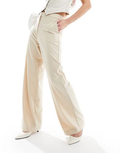 Pantalon droit ajusté et ample - Beige - Mango - Modalova