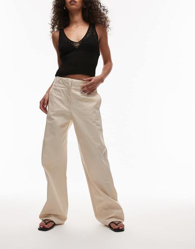 Pantalon slim avec boutonnage dissimul - Beige clair - Mango - Modalova