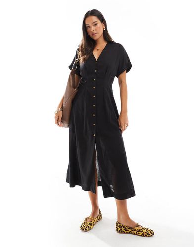 Robe mi-longue boutonnée devant - Mango - Modalova