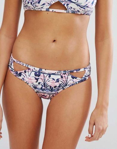 Bas de bikini taille basse à découpes goutte d'eau et imprimé cachemire - Minkpink - Modalova