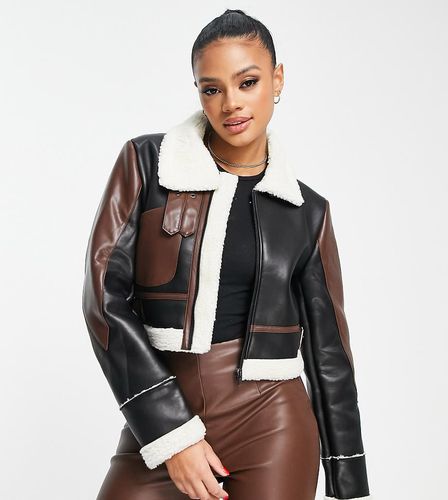Blouson aviateur court à détails contrastés - Missguided - Modalova