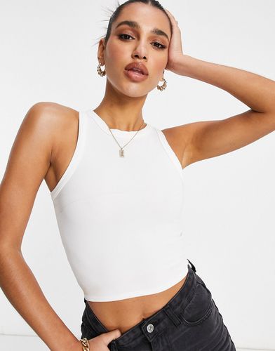 Crop top côtelé basique sans manches - Missguided - Modalova