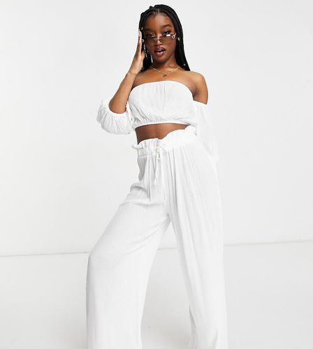 Ensemble top Bardot et pantalon ample en gaze - Missguided - Modalova