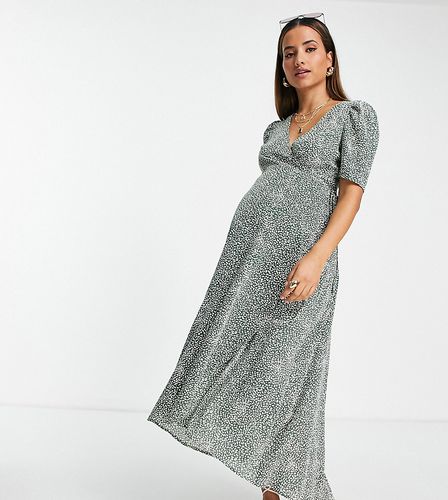 Robe portefeuille mi-longue imprimée à ourlet plongeant - Missguided Maternity - Modalova