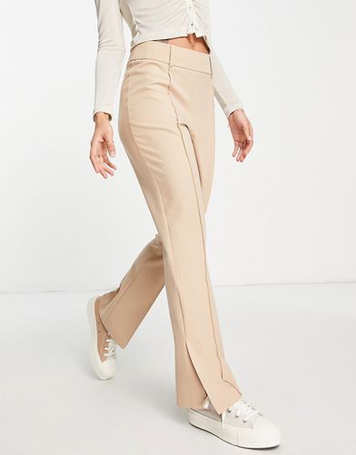 Pantalon évasé à ourlets fendus - Fauve - Miss Selfridge - Modalova