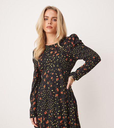 Robe à détail ruban - imprimé fleurs - Miss Selfridge Petite - Modalova