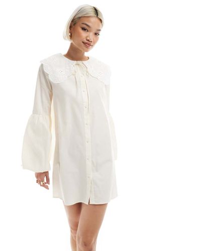 Robe babydoll  manches ballon et col oversize - Miss Selfridge - Modalova