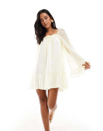 Robe courte en mousseline - Beurre - Miss Selfridge - Modalova