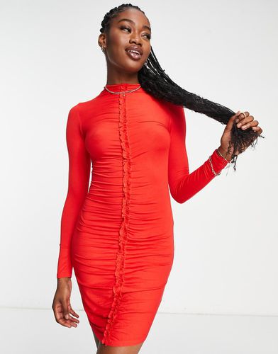 Robe courte froncée sur le devant - Miss Selfridge - Modalova