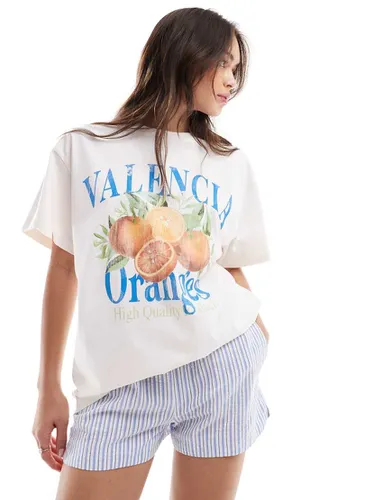 T-shirt oversize avec imprimé oranges - Miss Selfridge - Modalova