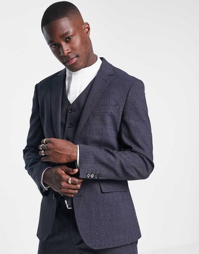 Veste de costume ajustée à carreaux Glen en laine peignée mélangée - Noak - Modalova