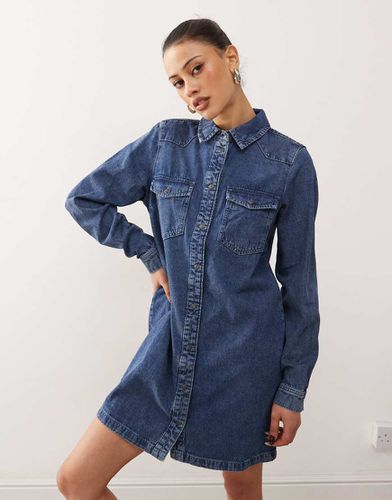 Robe longue en jean - moyen - Noisy May - Modalova