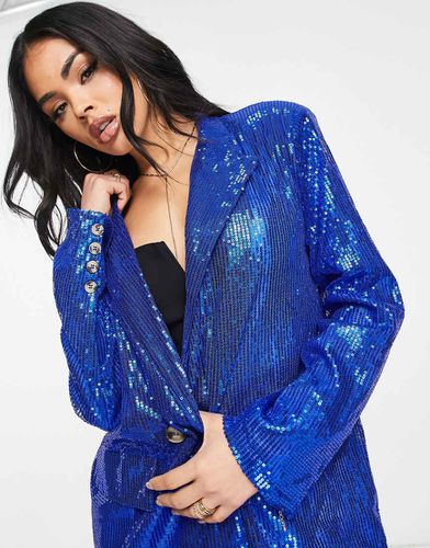 Blazer d'ensemble oversize à sequins - de cobalt - Naanaa - Modalova