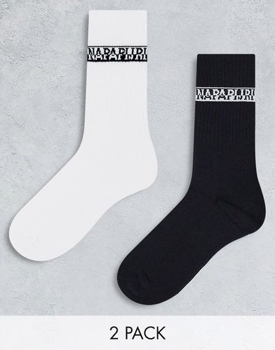 Box - Lot de 2 paires de chaussettes - et blanc - Napapijri - Modalova