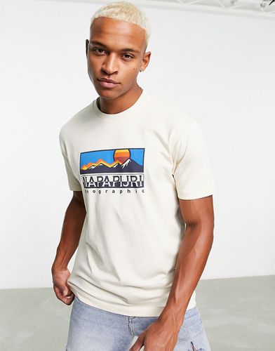 S-Freestyle - T-shirt à imprimé montagne - Blanc cassé - Napapijri - Modalova