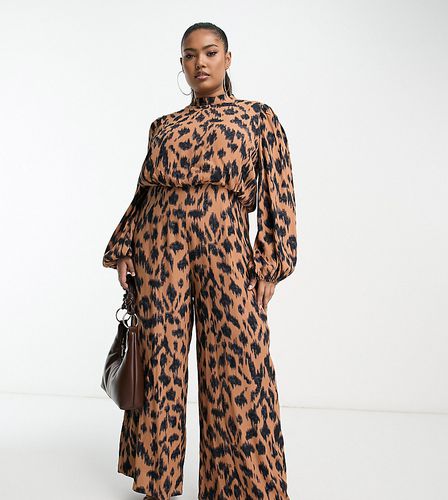 Combinaison ample à imprimé léopard - Never Fully Dressed Plus - Modalova