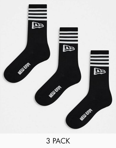 Chaussettes à 3 bandes et logo - New Era - Modalova