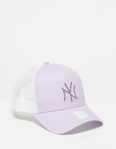 NY Yankees - Casquette camionneur à logo en strass - Lilas - New Era - Modalova