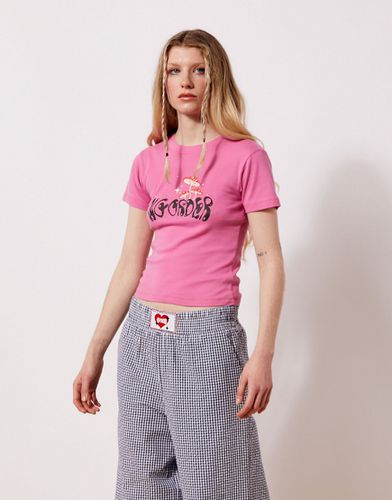 Shroomy Baby - T-shirt crop top à slogan - New Girl Order - Modalova