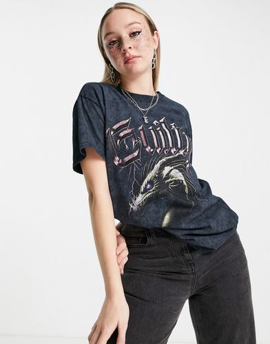 T-shirt oversize à imprimé Guilty Dragon » - délavé - New Girl Order - Modalova