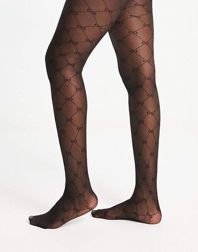 Collants opaques à motif naud - New Look - Modalova