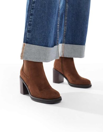 Bottines Chelsea en similicuir - Marron moyen - New Look - Modalova