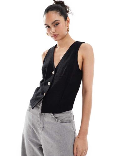 Gilet de tailleur boutonné en lin - New Look - Modalova