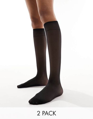 Lot de 2 paires de chaussettes montantes transparentes - New Look - Modalova