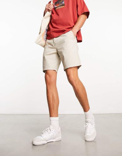 Short chino droit - Taupe - New Look - Modalova