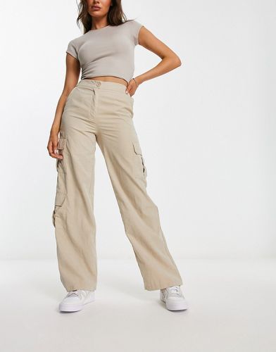 Pantalon cargo large - Taupe - New Look - Modalova