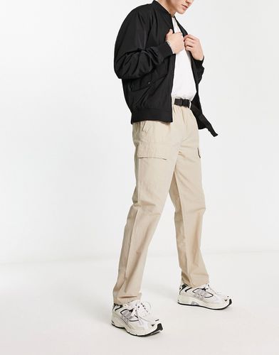 Pantalon cargo style utilitaire avec ceinture à clip - Taupe - New Look - Modalova