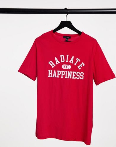 Radiate happiness - T-shirt oversize - New Look - Modalova