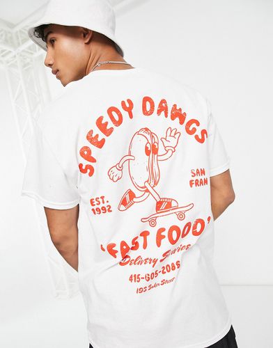 T-shirt à imprimé fast food - New Look - Modalova