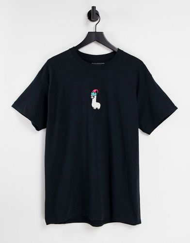 T-shirt de Noël à motif lama - New Love Club - Modalova