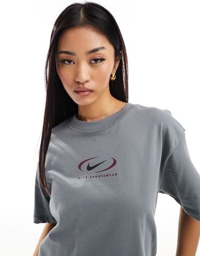 T-shirt boyfriend à logo virgule - fumée - Nike - Modalova