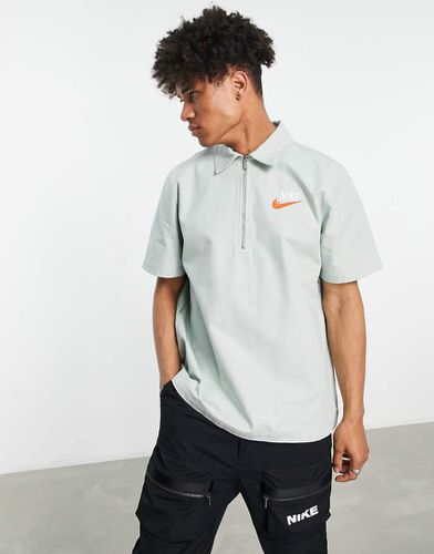 Trend - Surchemise oversize tissée à col zippé - Écume de mer - Nike - Modalova