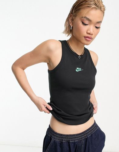 Dance - Débardeur côtelé à mini logo virgule - Noir - Nike - Modalova