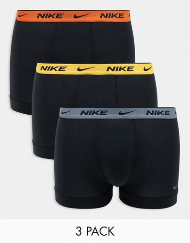 Everyday - Lot de 3 boxers en coton stretch avec ceinture contrastante - Nike - Modalova