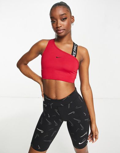 Nike - Pro Training Indy - Brassière de sport à soutien léger - Noir et  rouge