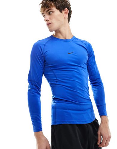 Nike - Pro Training - Top ajusté à manches longues - royal - Nike Training - Modalova