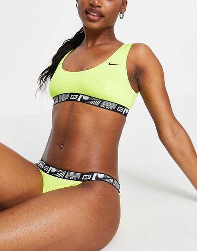 Haut de bikini à bande logo - Nike Swimming - Modalova