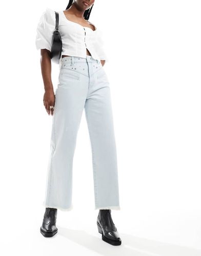 Jean avec clous style jupe-culotte - Indigo clair - Scalpers - Modalova