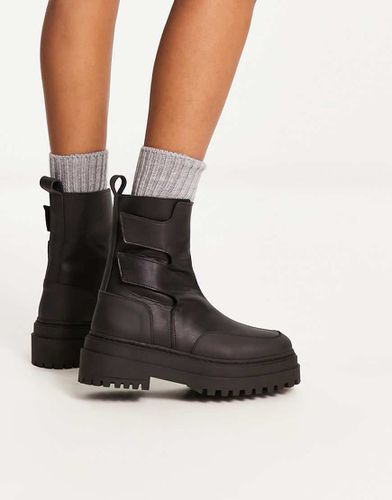 Bottes chunky en cuir avec languettes - Selected - Modalova