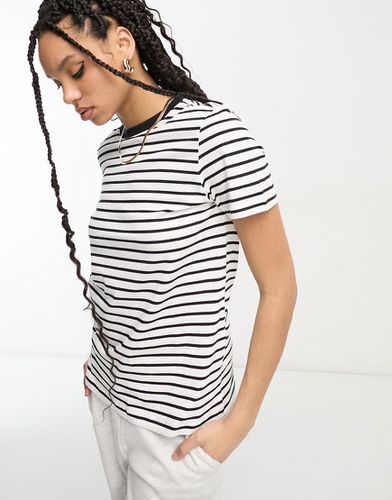T-shirt à rayures - Noir et blanc - Selected - Modalova