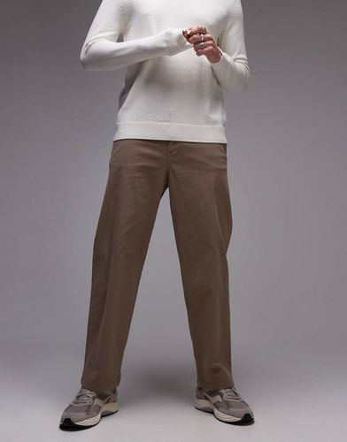 Pantalon chino ample - Beige - Selected Homme - Modalova